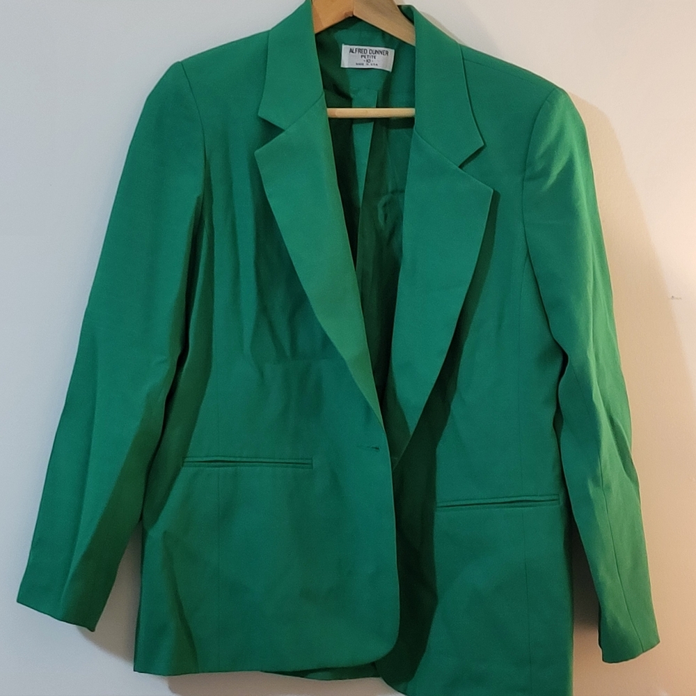 Alfred Dunner Women's Vibrant Green Blazer